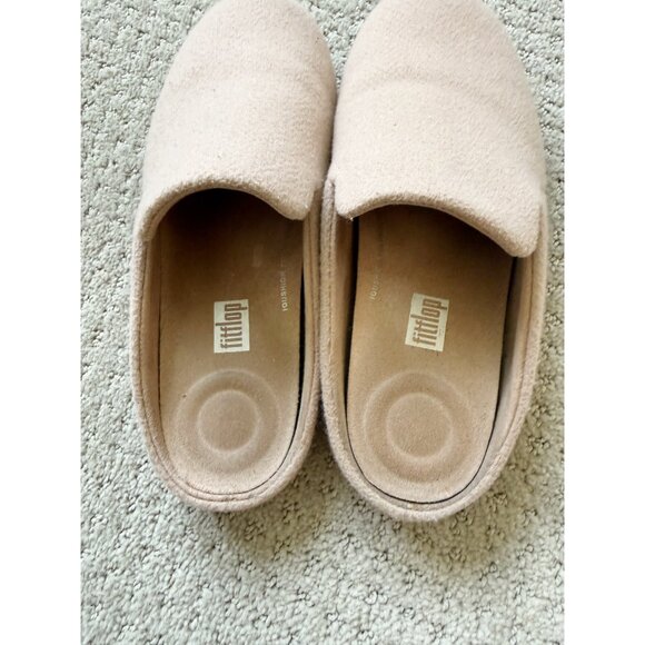 Fitflop Shuv Women's Felt Clogs Mules Shoes in Beige Pink Size 7 - Picture 5 of 9